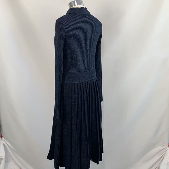 Sara Navon blue sparkly pleated midi dress - Picture 6 of 9